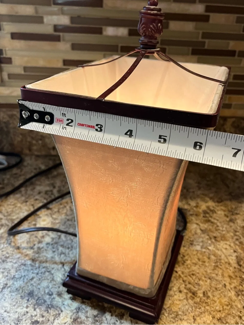 Elegant Cream Accent Table Lamp with Beaded Trim
